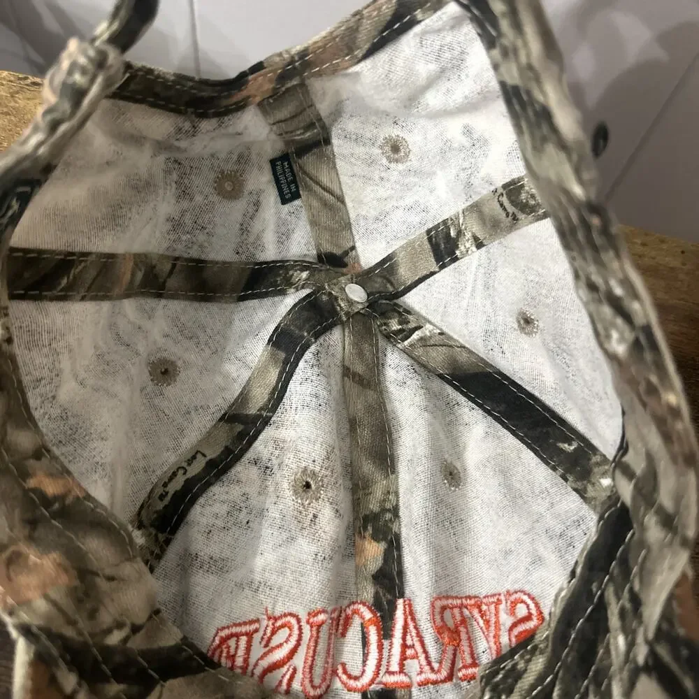 Legacy Syracuse Orange Camouflage Hat Hunters Baseball Cap Tree Bark EUC